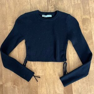 Zara cropped knit long sleeve
